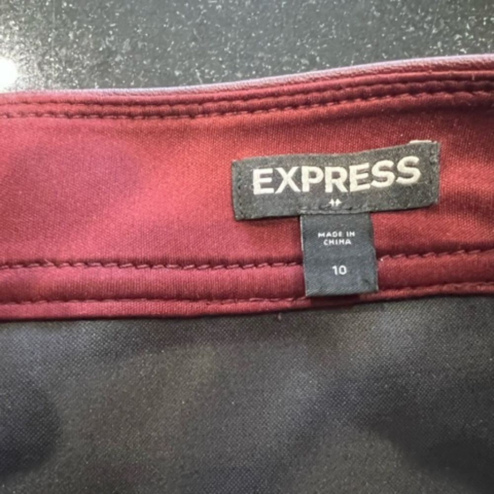 Womens faux Red Leather skirt